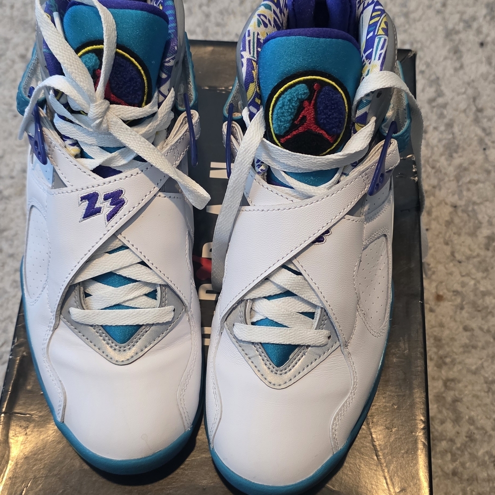 Kids White and Blue Sneakers